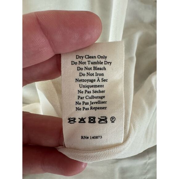 LoveShackFancy Maxi Dress Women’s Medium Wrap Tiered Metallic Gingham - Picture 8 of 16